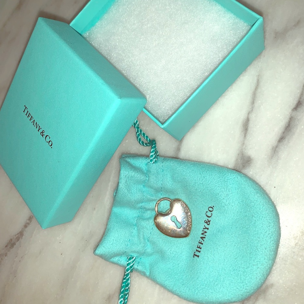 Authentic Tiffany & Co. Silver heart lock charm